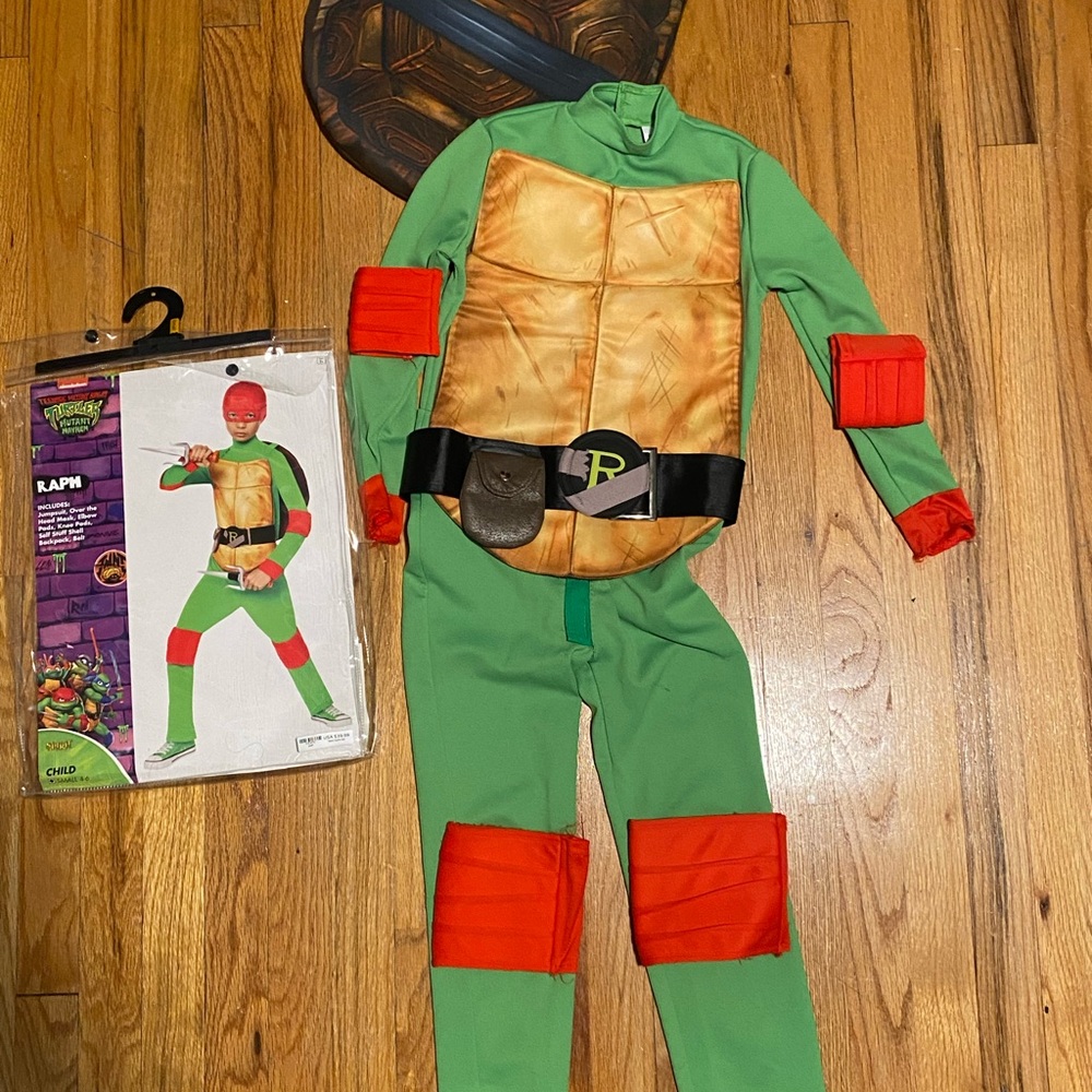 TMNT - Ninja Turtles Raphael halloween costume Small- Kids size 4-6